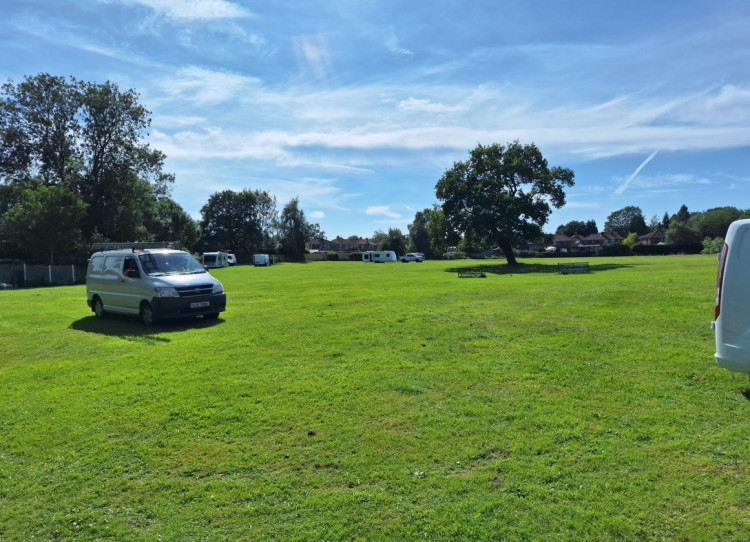 A group of travellers were served with a section 60c notice from the police which required them to leave a field in Hazel Grove (Image - Johnathan Cowden)