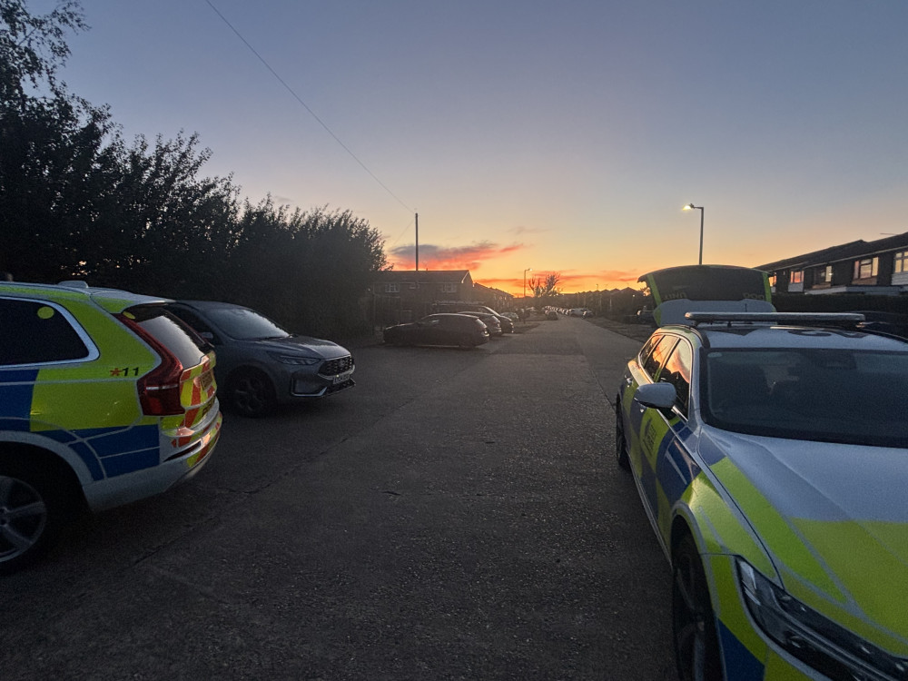 The scene this evening on Thors Oak. The scene this evening on Thors Oak.