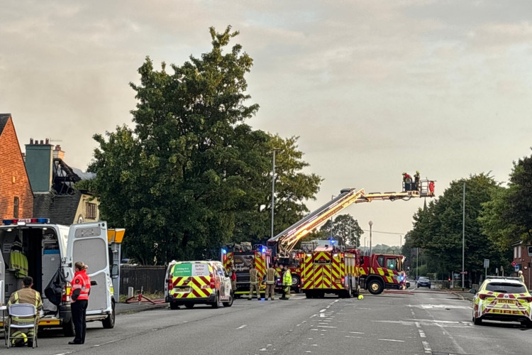 Fire crews are responding to a blaze in Trent Vale. (Supplied)