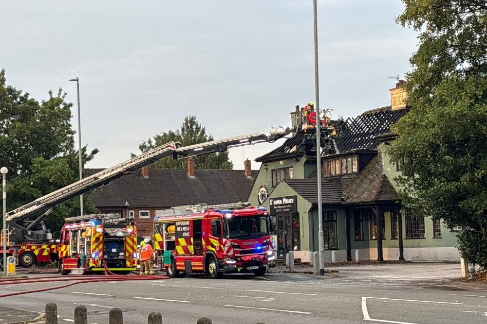 Fire crews are tackling a blaze in Trent Vale. (Supplied) Fire crews are tackling a blaze in Trent Vale. (Supplied)