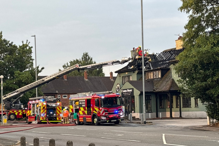Fire crews are tackling a blaze in Trent Vale. (Supplied)