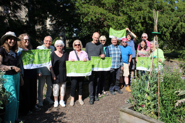 Volunteers after receiving Green Flag Award