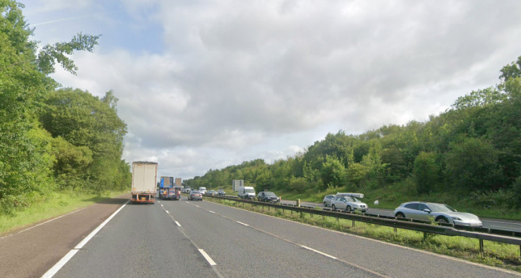 Police are appealing for information such as dashcam footage and witness accounts after a motorcyclist sustained life-threatening injuries in an M60 collision on Saturday 12 July (Image - Google Maps)