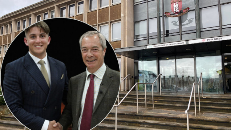 Will Cllr George Finch be the new leader of Warwickshire County Council after next week's vote? (image via X / Nub News)