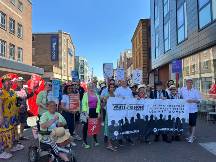 Kingston and Richmond Councils' joint White Ribbon Walk took place on Saturday, 12 July (Credit: Esme Agius-Kensell)