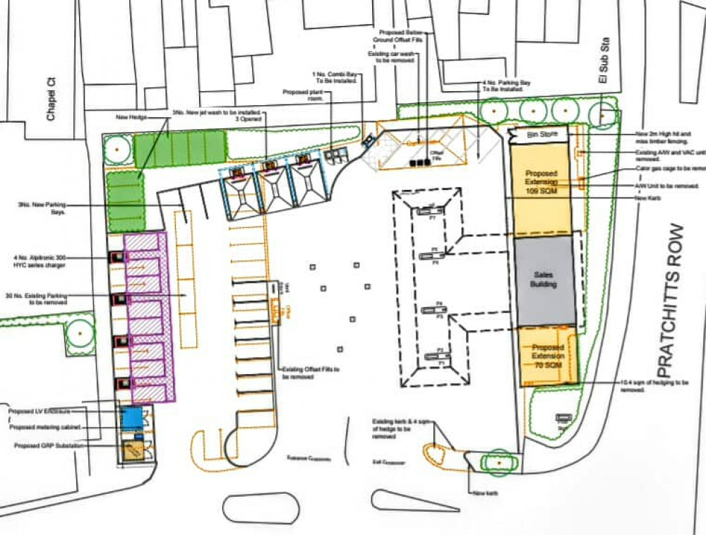 Plans have been put forward to construct a new Burger King and Greggs at Morrisons Petrol Station, Station Road (CEC Planning). Plans have been put forward to construct a new Burger King and Greggs at Morrisons Petrol Station, Station Road (CEC Planning).