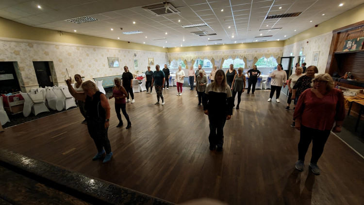 Linedancing for fun and fitness with friends 