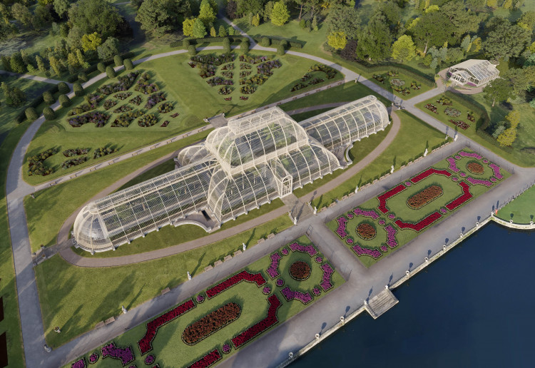 The proposed aerial view of the renovated Palm House (credit: ArcMedia).