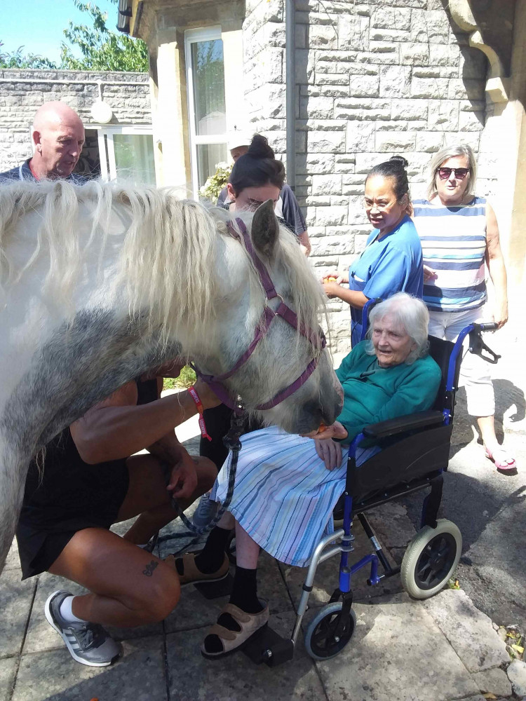 Bluey visits St Cecilia care home