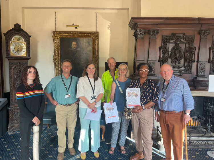 Local residents handed out flyers at York House ahead of the Full Council meeting on 8 July (credit: Image supplied).