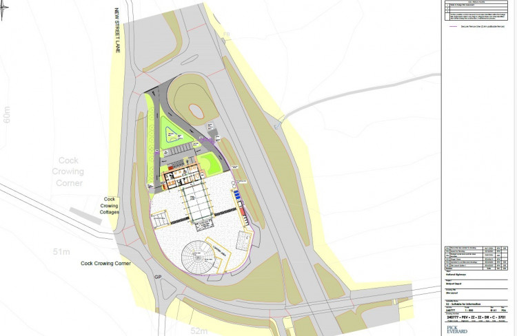 The layout of the proposed highways depot.