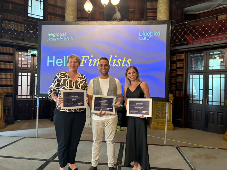 Estelle Greeff (left) and Justyna Zak (right) were celebrated nationally for their leadership, quality, and compassion at Bluebird Care Richmond & Twickenham (credit: Image supplied).