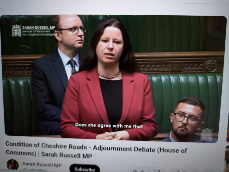 Sarah Russell MP has brought up the state of Alsager's Lawton Road in the House of Commons. (Photo: Nub News)(Photo: Nub News)