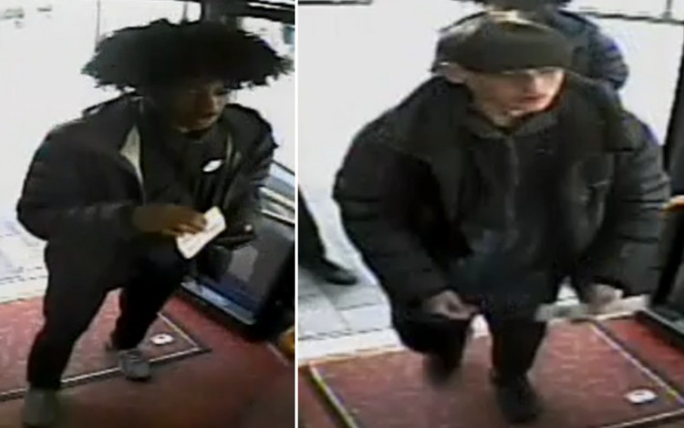 Police have released images of two individuals they'd like to speak to in connection with a robbery incident on Monday 19 May (Image - GMP)