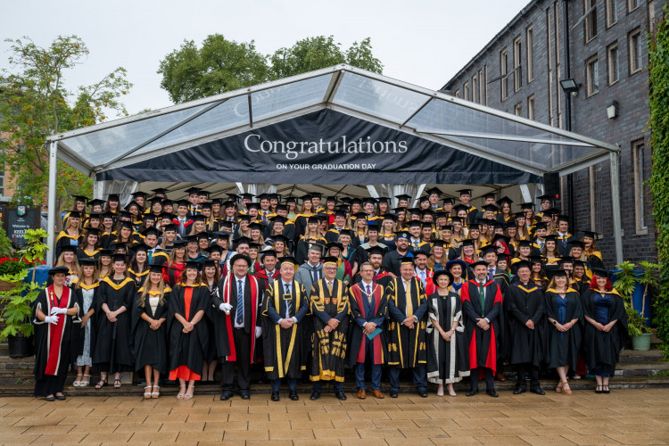  The first cohort graduating from the Harper Keele Vet School this week. (Keele University)