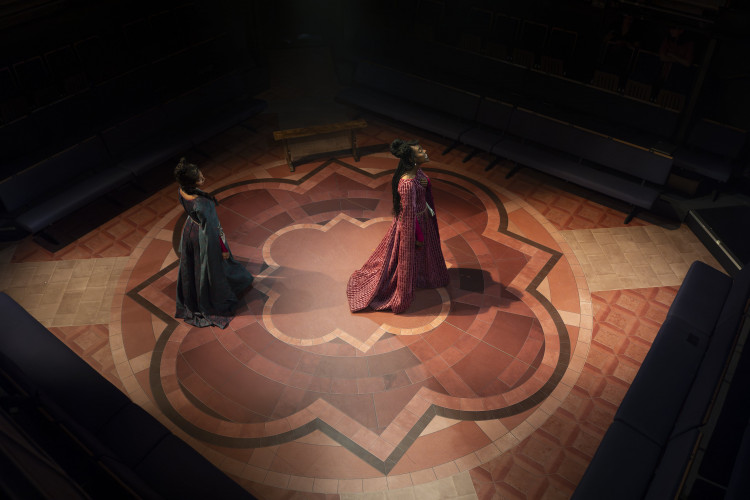 Arsema Thomas (right) shines in her stage debut as Clare of Assisi in Poor Clare at Richmond’s Orange Tree Theatre (credit: Ellie Kurttz).