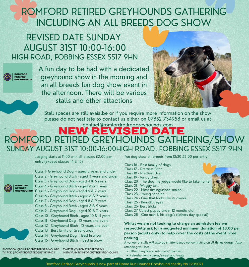 Greyhound and All breed fun dogs show & fete Greyhound and All breed fun dogs show & fete