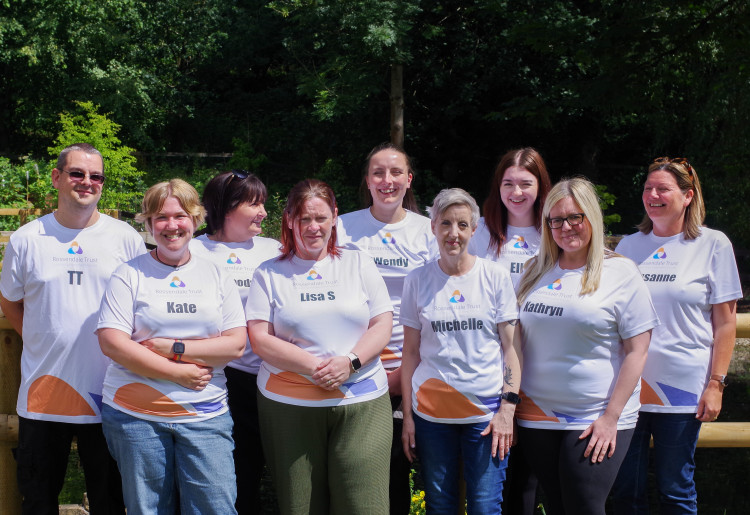 The Rossendale Team taking on the Inflatable 5k (Credit: Rossendale Trust)