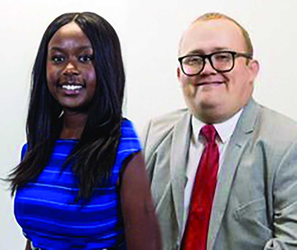 Labour councillors Cici Manwa and aaron Green. Labour councillors Cici Manwa and aaron Green.
