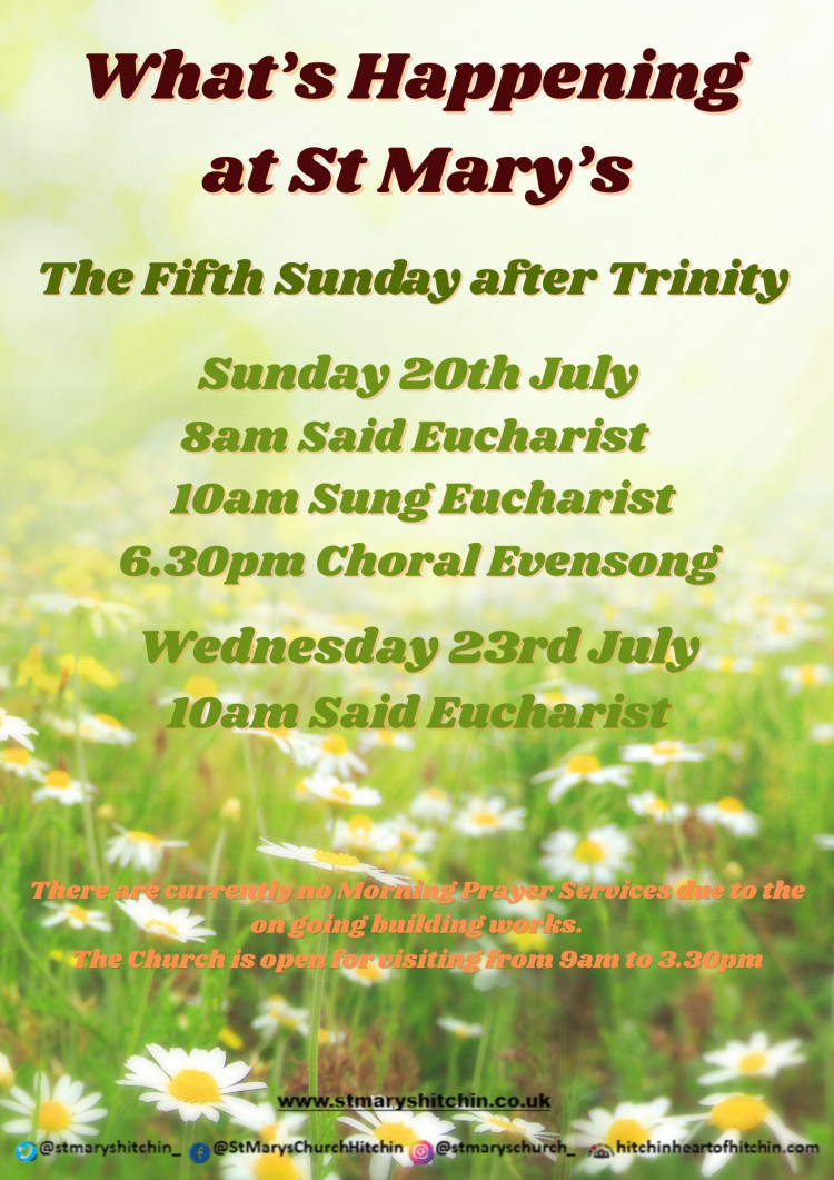 St Mary's Church Hitchin Services & opening time 