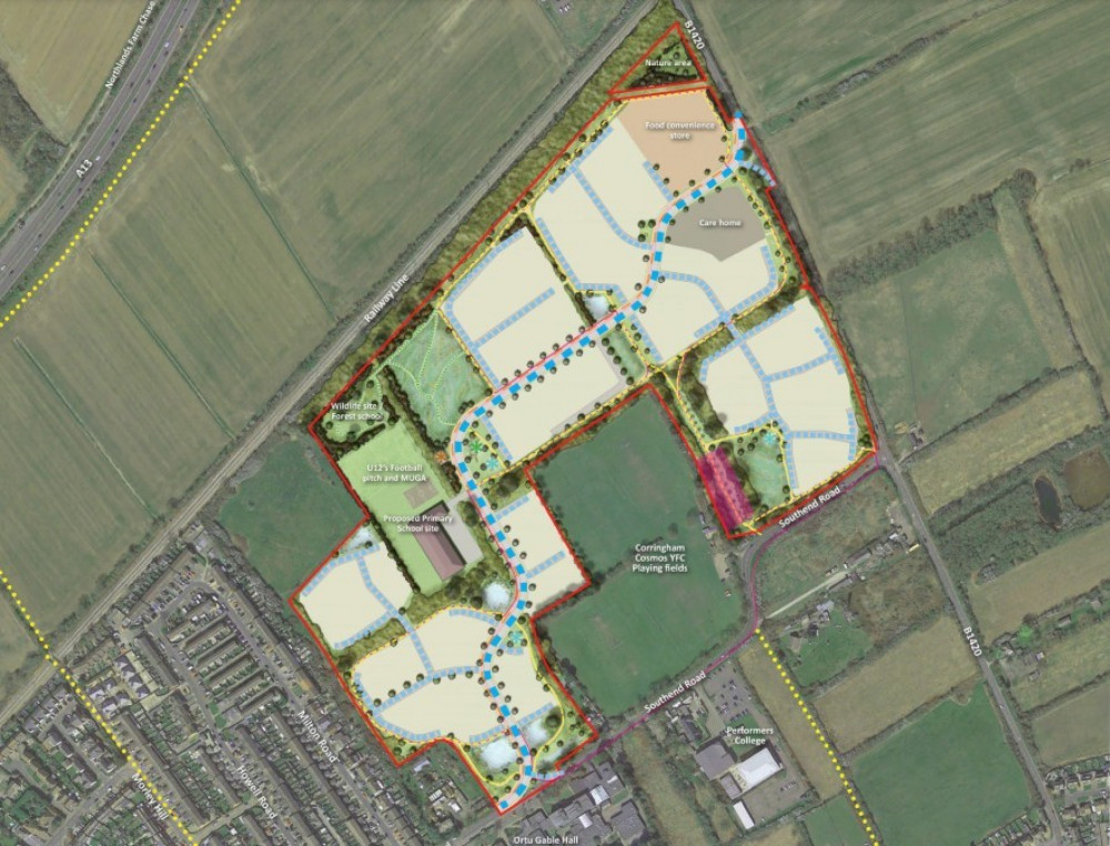 How the proposed site, including a new primary school, would be laid out