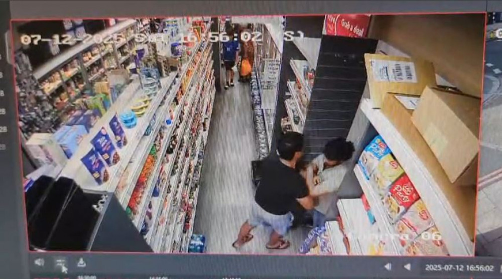 Councillor Shiva Tiwari pushed a shop staff member. Councillor Shiva Tiwari pushed a shop staff member.