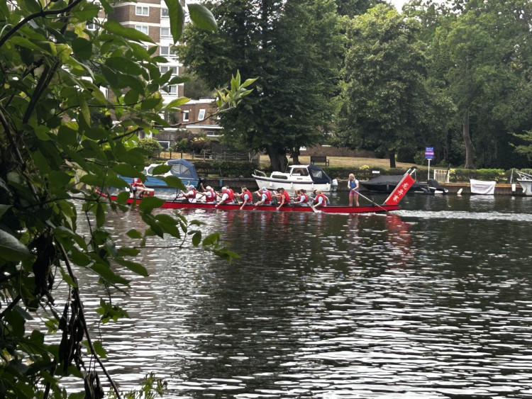 The Kingston Dragon Boat Race took place in Canbury Gardens on Sunday, 20 July (Credit: Tilly O'Brien)