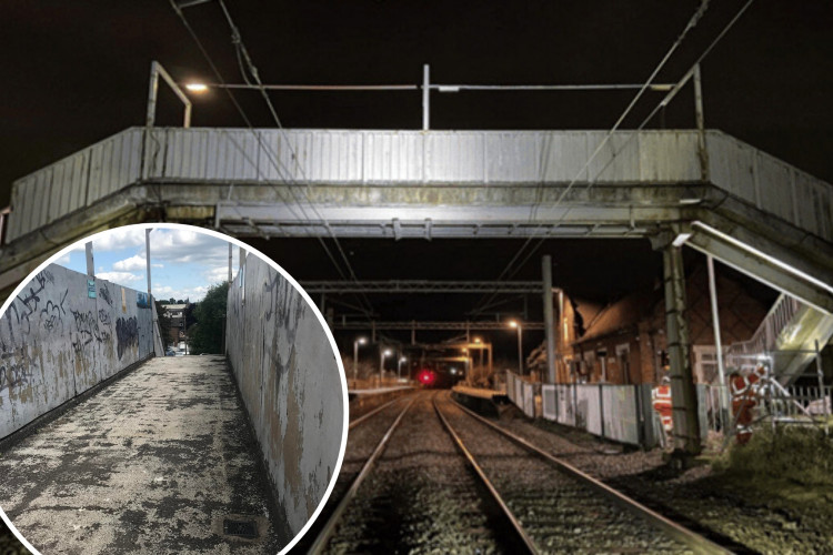 The footbridge at Longport Station is set to be upgraded. (Network Rail)