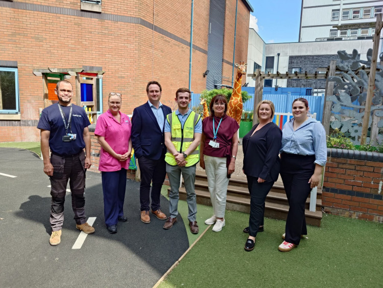 Stepping Hill Hospital now has a newly-refurbished garden for young patients, funded by Warden Construction Ltd and Meel Group (Image - Stockport NHSFT)