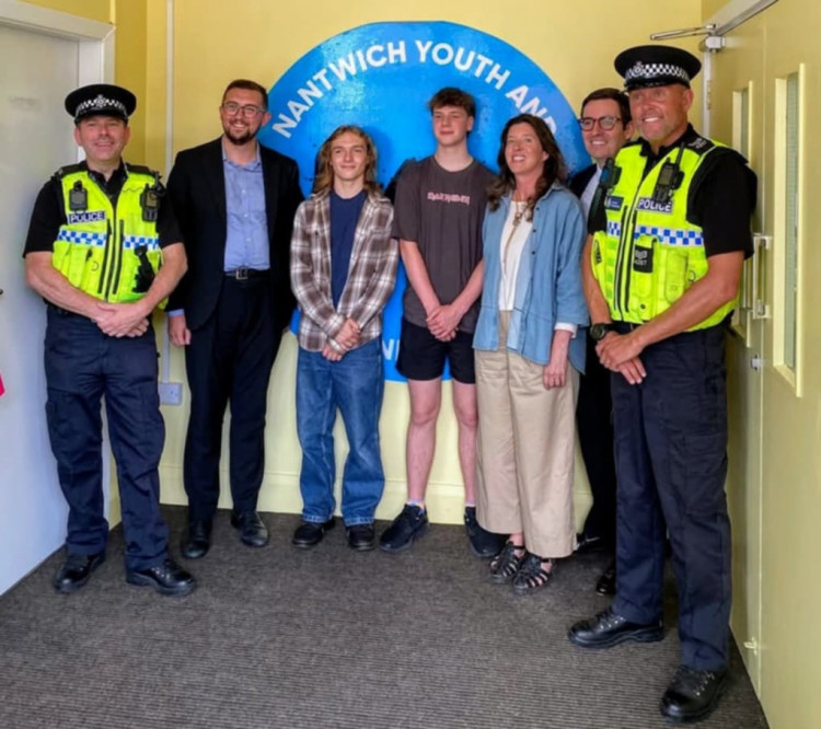 Connor Naismith MP and Cheshire Police & Crime Commissioner, Dan Price, met in Nantwich this July to discuss antisocial behaviour in the town centre and visit Nantwich Youth and Community Centre (Supplied).