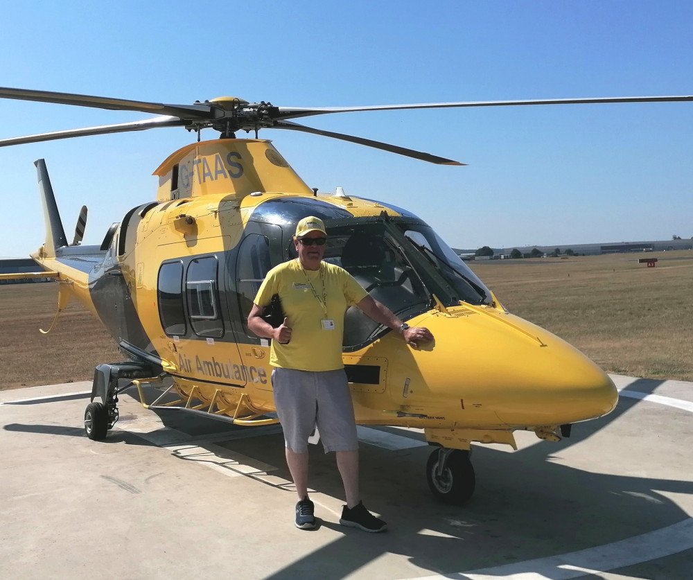 Ashby man enjoys exclusive visit to local Air Ambulance base after raising nearly £25,000 (Photo: Martin Cooper) Ashby man enjoys exclusive visit to local Air Ambulance base after raising nearly £25,000 (Photo: Martin Cooper)