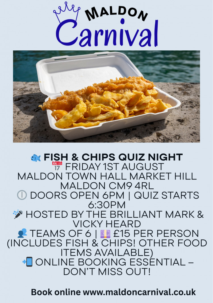 Maldon Carnival Fish & Chips Quiz Night Maldon Carnival Fish & Chips Quiz Night