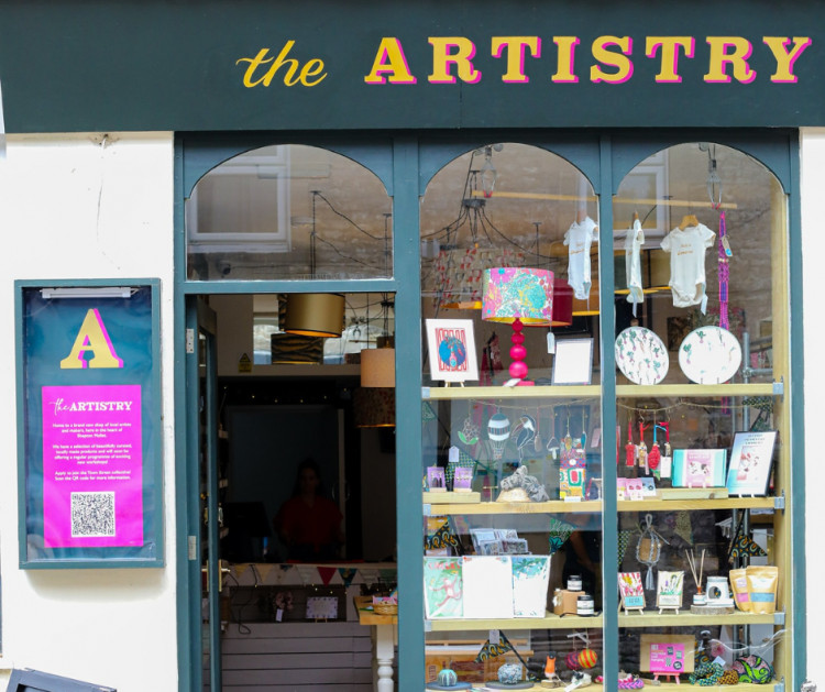 A new pop-up shop, The Artistry, featuring work from 30+ local artists, opened on 17 July at 37 Town Street.