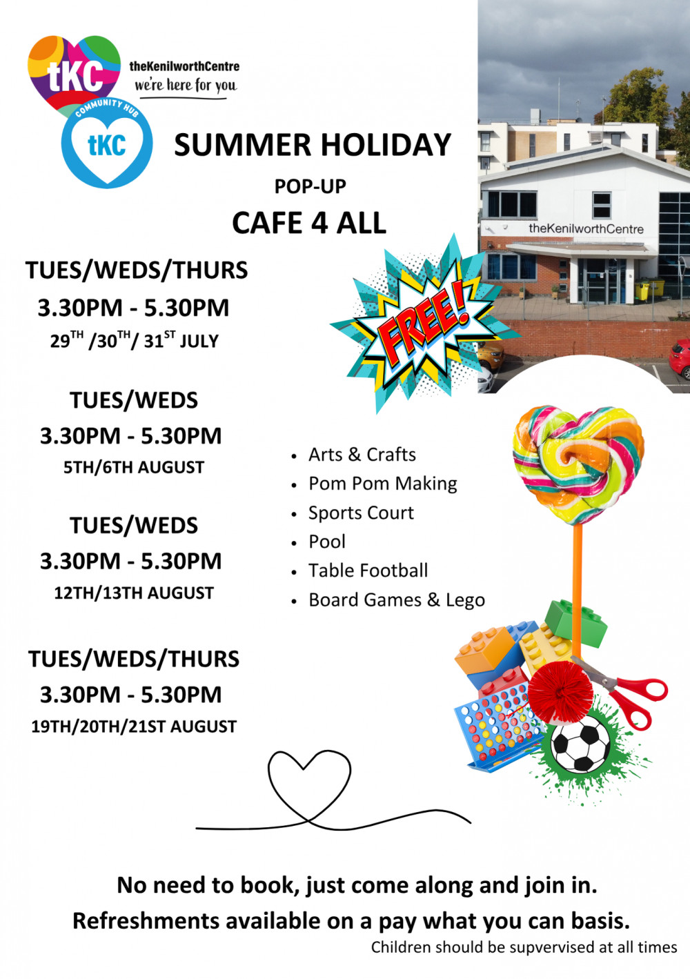 Pop up Cafe at the Kenilworth Centre Pop up Cafe at the Kenilworth Centre