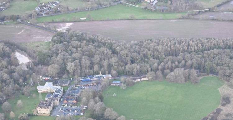 Warwickshire Police's Leek Wootton HQ from above (image via planning application)