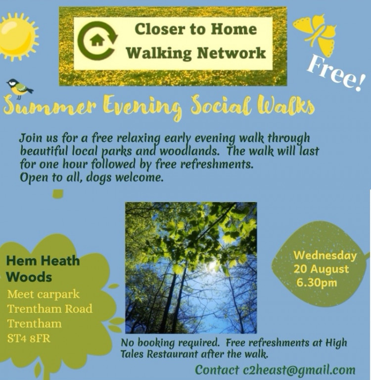 Free Summer Evening Social Walk - Hem Heath Woods Free Summer Evening Social Walk - Hem Heath Woods