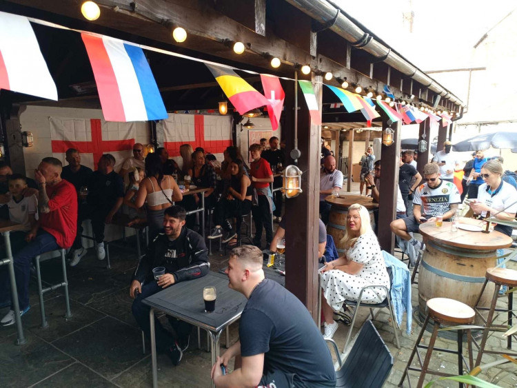 Pubs and bars around Macclesfield are gearing up for the Women's Euro final on Sunday (Credit: The White Lion)