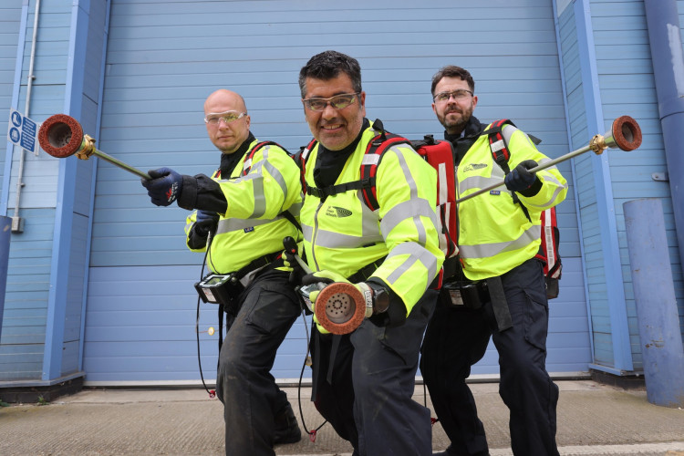 UK Power Networks engineers using new fault sniffer devices in Kingston to find and fix the source of power cuts (Credit: UK Power Networks)
