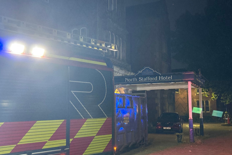 The fire at the North Stafford Hotel started at around 10pm on Wednesday evening. (Nub News)