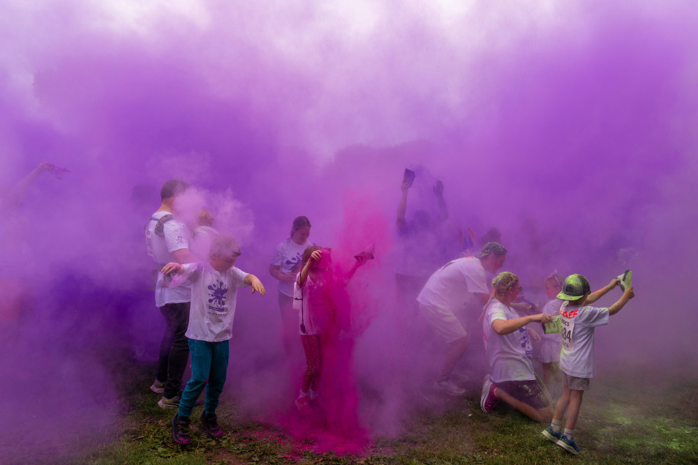 The Caudwell Children Colour Runner at Hanley Park raised thousands for the charity. (Supplied)
