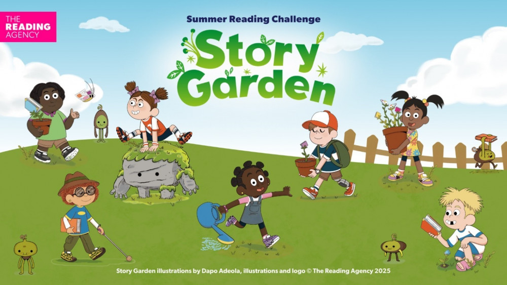 Somerset Council invites children aged 4 to 11 to join the 2025 Summer Reading Challenge, themed 'Story Garden: Adventures in Nature and the Great Outdoors'. Somerset Council invites children aged 4 to 11 to join the 2025 Summer Reading Challenge, themed 'Story Garden: Adventures in Nature and the Great Outdoors'.