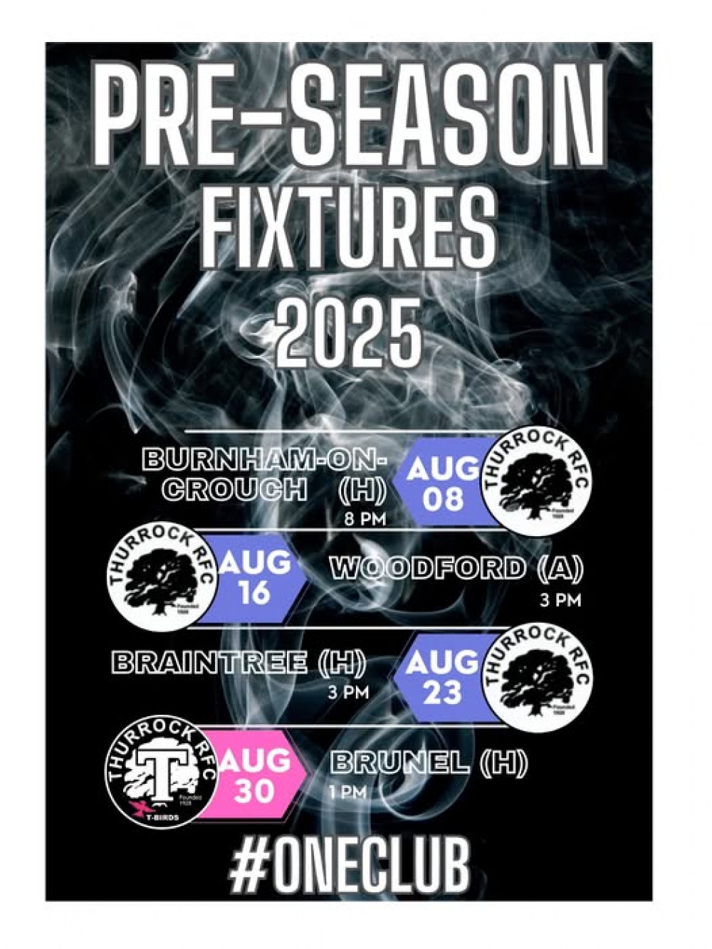 Pre-season action for Thurrock teams Pre-season action for Thurrock teams
