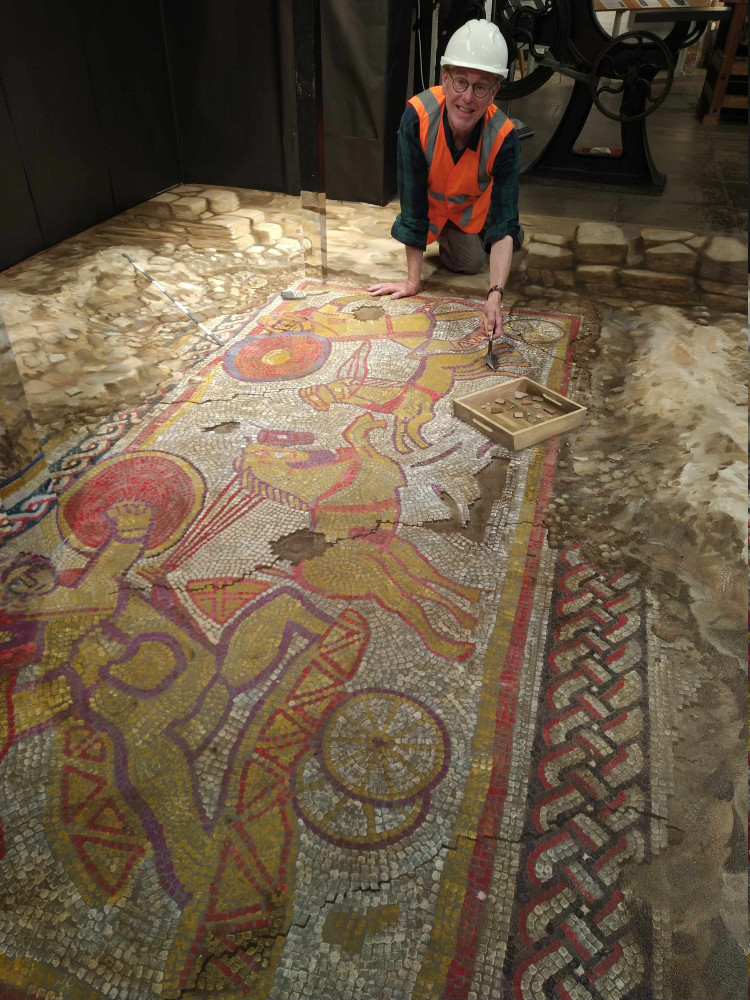 3D recreation of Ketton Roman Mosaic takes centre stage at Rutland County Museum this summer (Photo: Julian Beever)