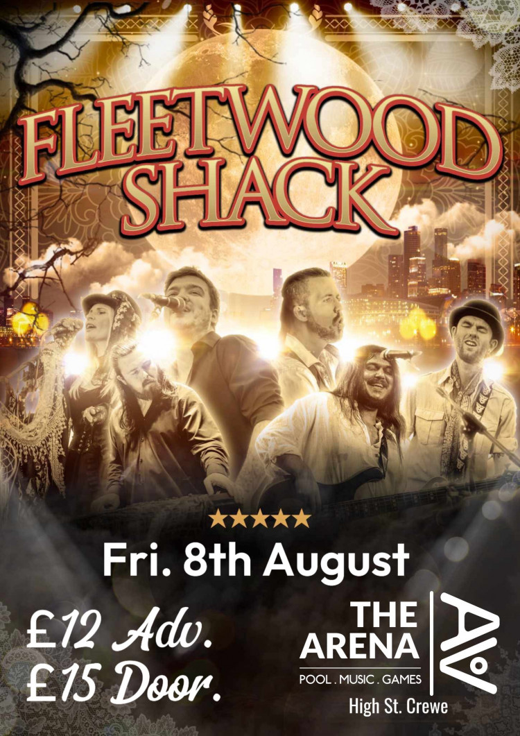 Fleetwood Shack - UK Fleetwood Mac Tribute Band is live at The Arena on Friday 8 August.