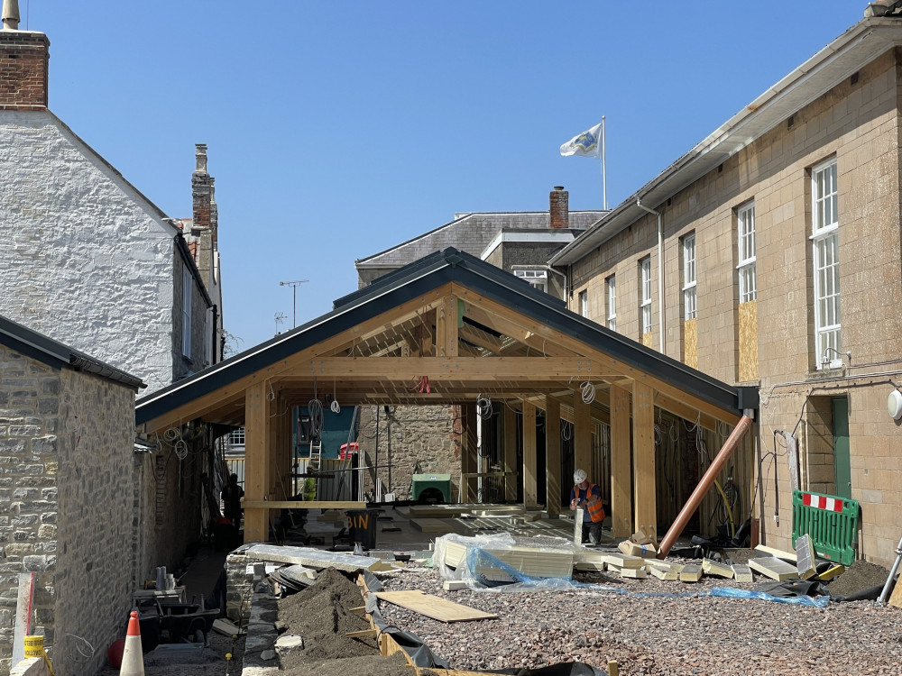 Glastonbury's historic St. Dunstan’s House nears completion as a health and wellbeing centre, with full accessibility and community-focused services.