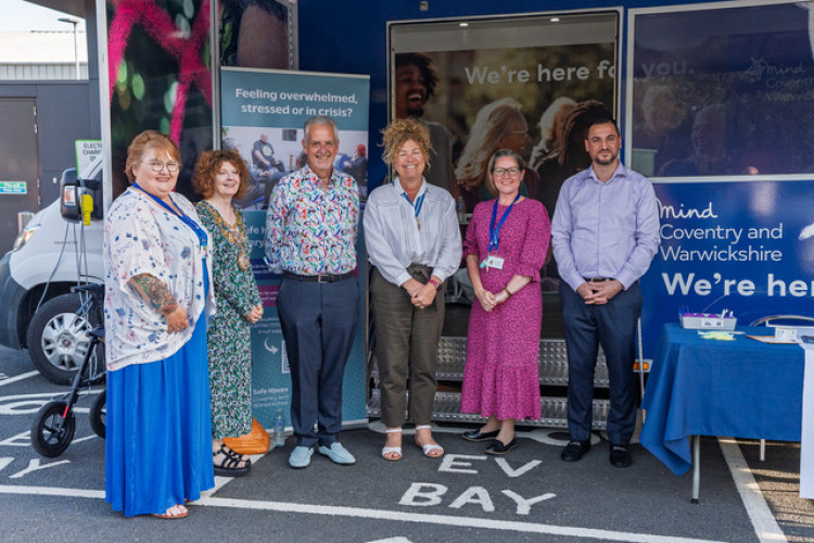 Caption for Image #1 should read:- (L-R) Dee Hodgson, CWW Mind Outreach Officer; Councillor Jacqui D'Arcy, Mayor of Warwick; Steven Hill, CEO of CWW Mind; Karen Lynch MBE, High Sheriff of Warwickshire; Sam Starling, CWW Mind Service Manager (image via People Arches Ltd)