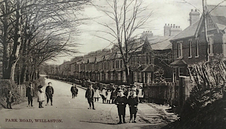 A historic photo of Park Road, Willaston, taken in the 1930s (Nantwich Museum).