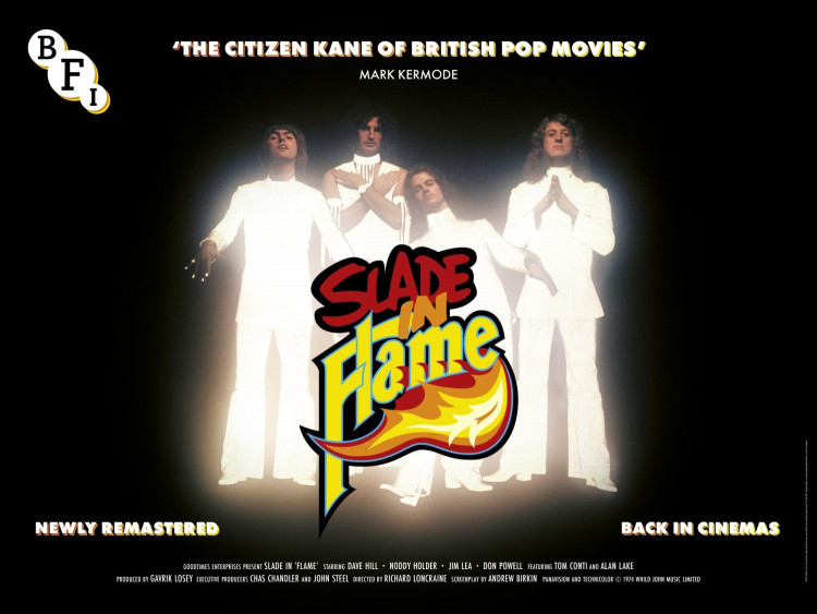 Film: SLADE IN FLAME (1975) – Newly Remastered 50th Anniversary Re-release Film: SLADE IN FLAME (1975) – Newly Remastered 50th Anniversary Re-release