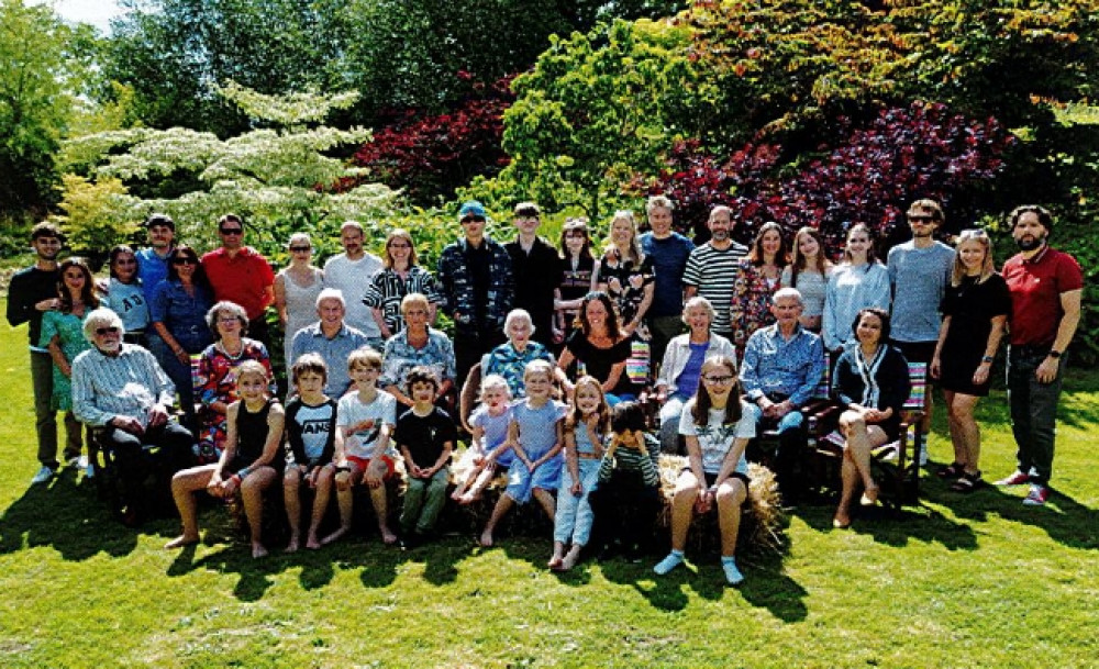 Joan with her extended family, July 2024 Joan with her extended family, July 2024