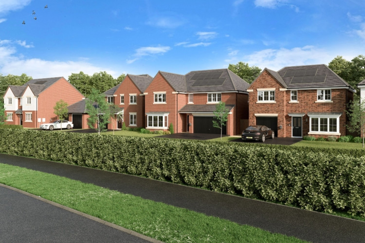 A CGI of homes planned by Miller Homes in Woodford by the A555 (Credit: Miller Homes/Source PR)